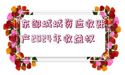 山東鄒城城資應收賬款資產(chǎn)2024年收益權(quán)