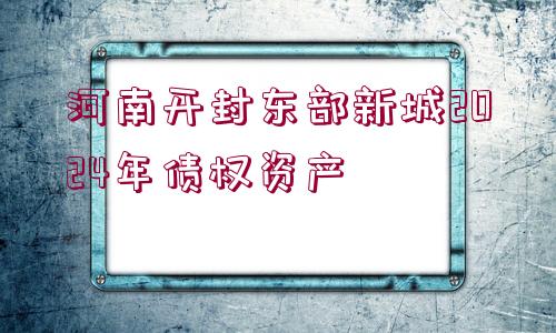 河南開(kāi)封東部新城2024年債權(quán)資產(chǎn)