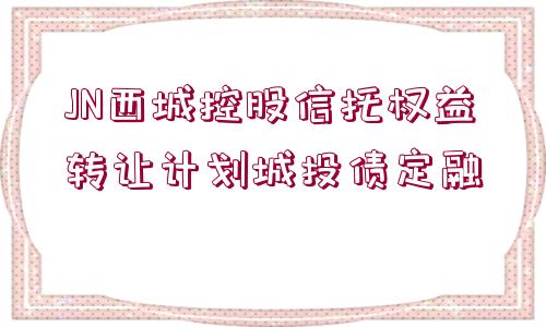 JN西城控股信托權(quán)益轉(zhuǎn)讓計劃城投債定融