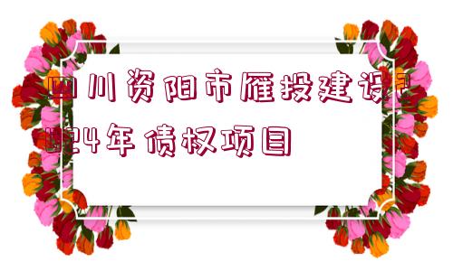 四川資陽市雁投建設(shè)2024年債權(quán)項目