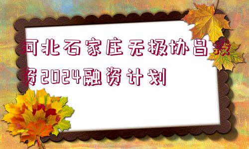 河北石家莊無極協(xié)昌投資2024融資計劃