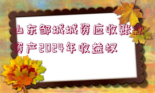 山東鄒城城資應收賬款資產(chǎn)2024年收益權