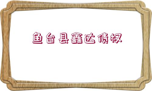 魚(yú)臺(tái)縣鑫達(dá)債權(quán)