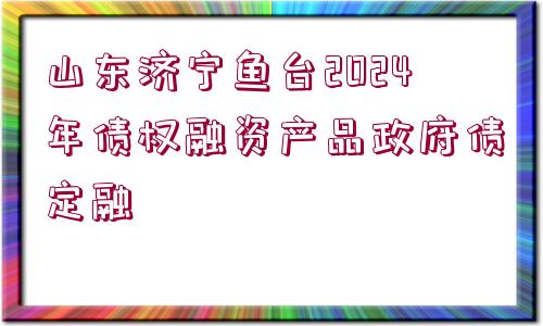 山東濟(jì)寧魚臺(tái)2024年債權(quán)融資產(chǎn)品政府債定融