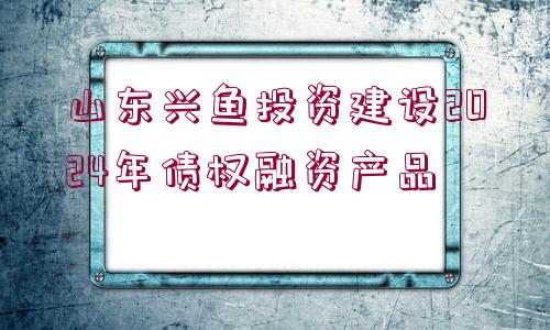 山東興魚投資建設(shè)2024年債權(quán)融資產(chǎn)品