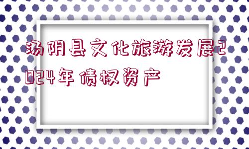 湯陰縣文化旅游發(fā)展2024年債權資產