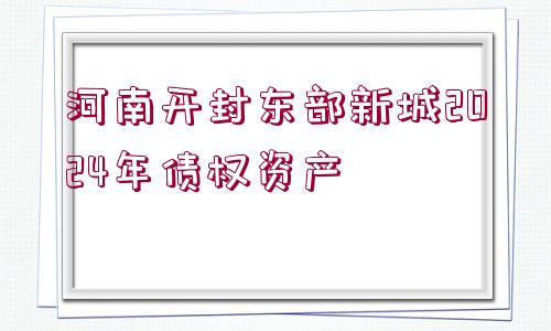 河南開(kāi)封東部新城2024年債權(quán)資產(chǎn)