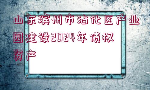 山東濱州市沾化區(qū)產(chǎn)業(yè)園建設(shè)2024年債權(quán)資產(chǎn)