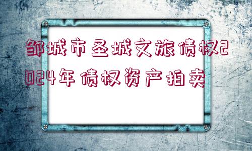 鄒城市圣城文旅債權(quán)2024年債權(quán)資產(chǎn)拍賣