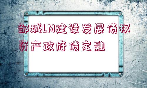 鄒城LM建設(shè)發(fā)展債權(quán)資產(chǎn)政府債定融